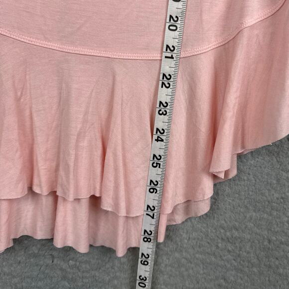 Free People We The Free Uptown Tank Top Ruffle Hem Ballet Pink Size L NWT Boho - Picture 6 of 8